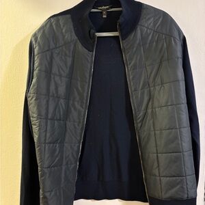 Belstaff Dark Blue Quilted Bomber Jacket
